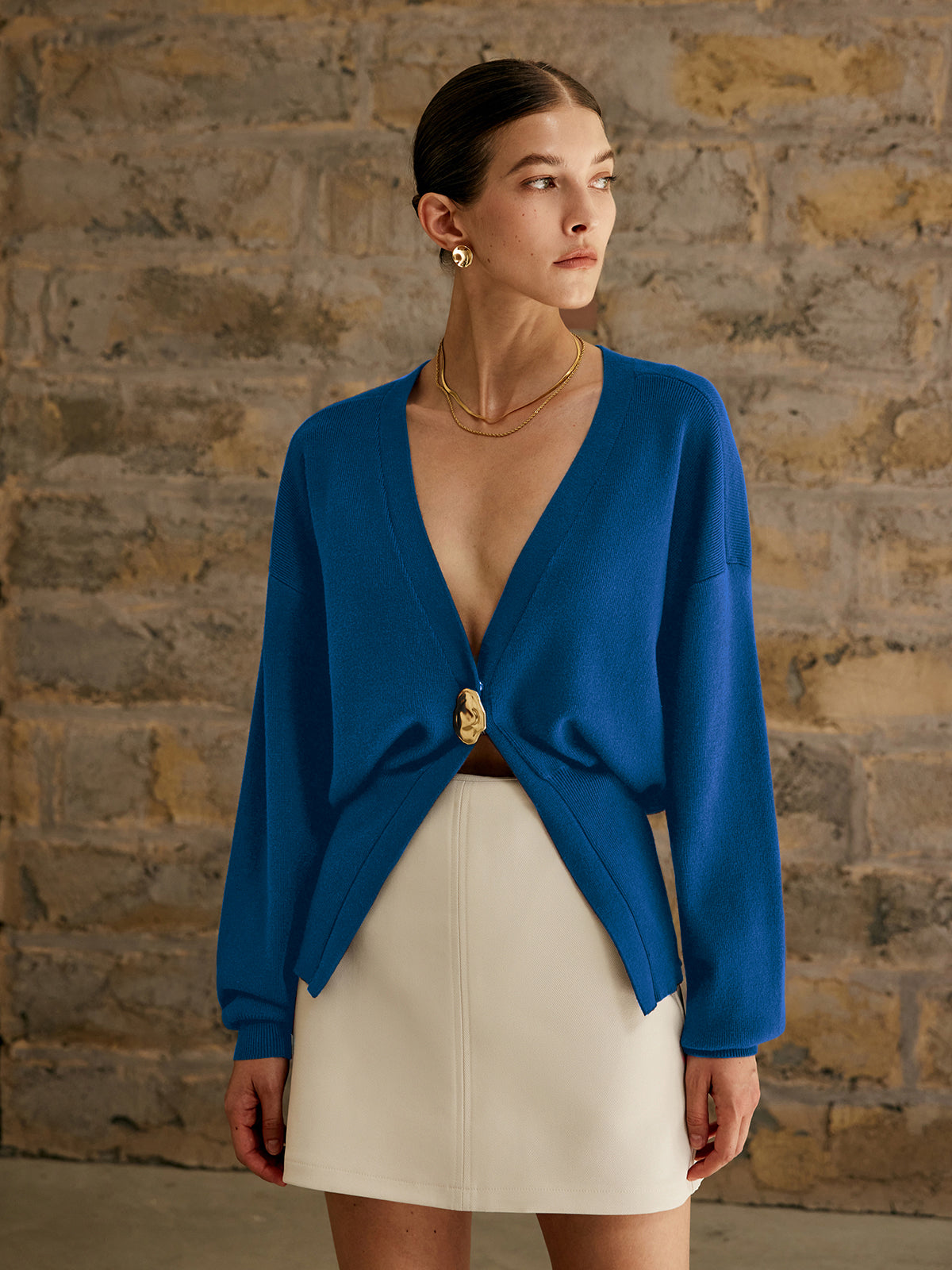 Emelia Golden Button Cardigan