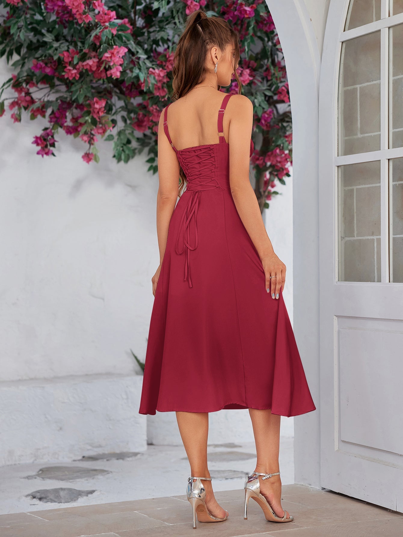 Jacklynn Ruched Midi Dress