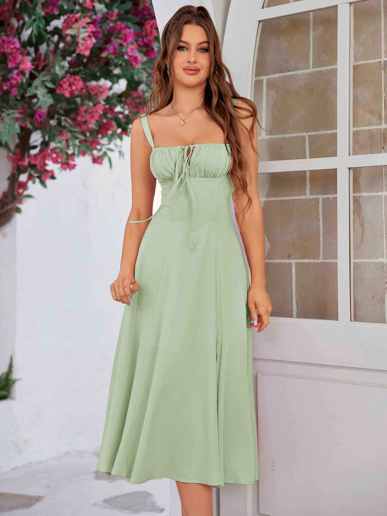 Jacklynn Ruched Midi Dress