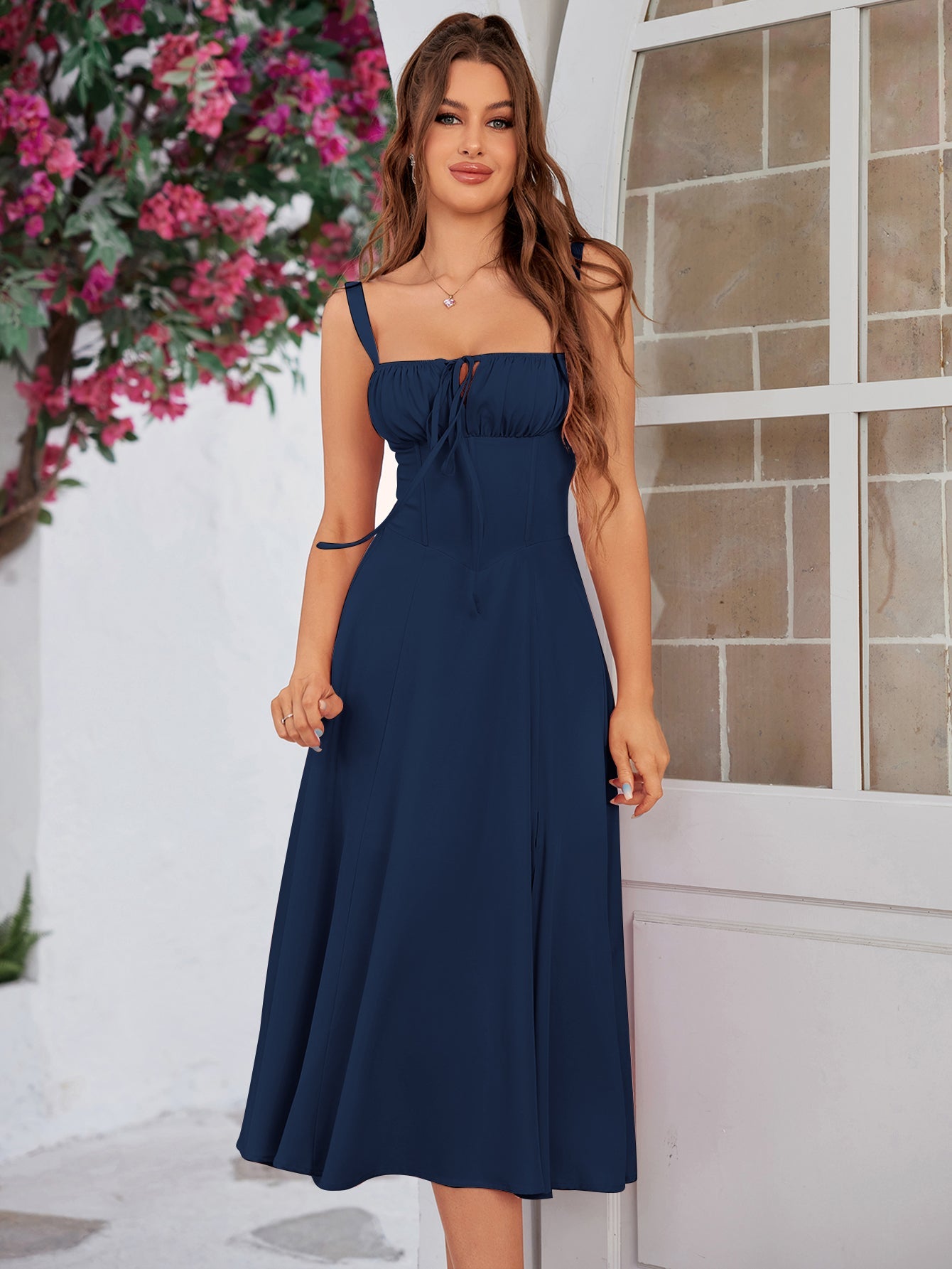 Jacklynn Ruched Midi Dress