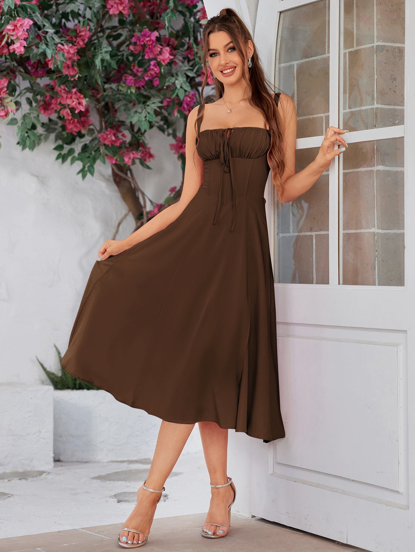 Jacklynn Ruched Midi Dress