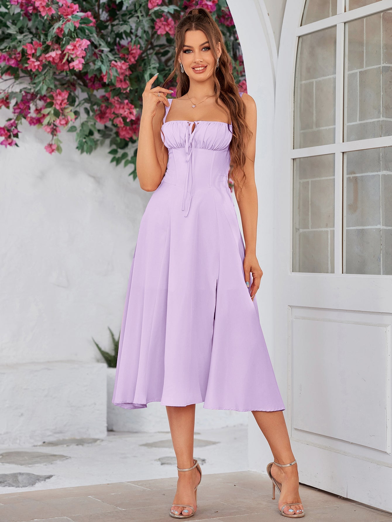 Jacklynn Ruched Midi Dress