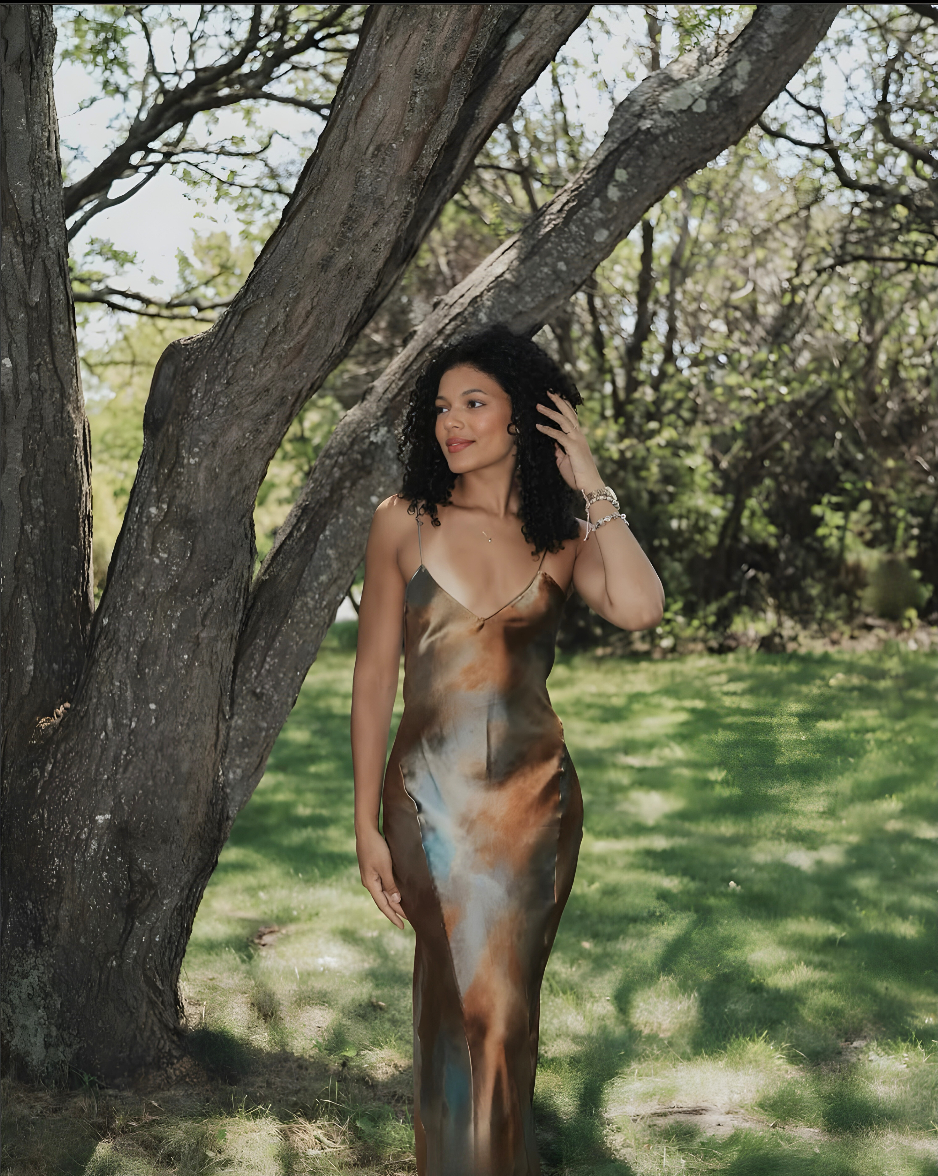 Haven Satin Maxi Dress