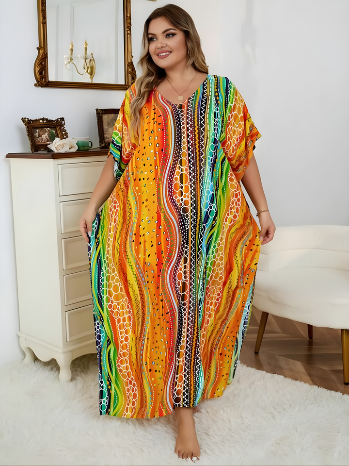 Evalina Plus Size Kaftan Dress