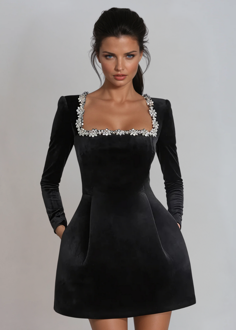 Antonella Velvet Mini Dress