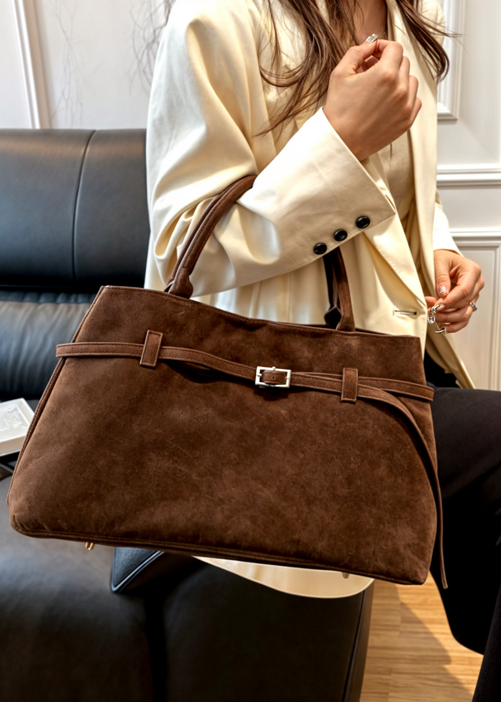 Sadira Suede Handbag