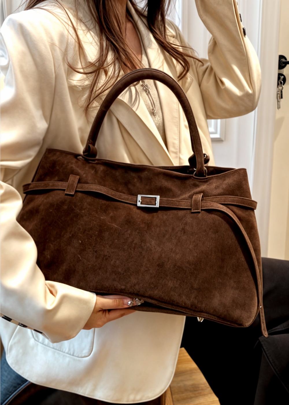 Sadira Suede Handbag