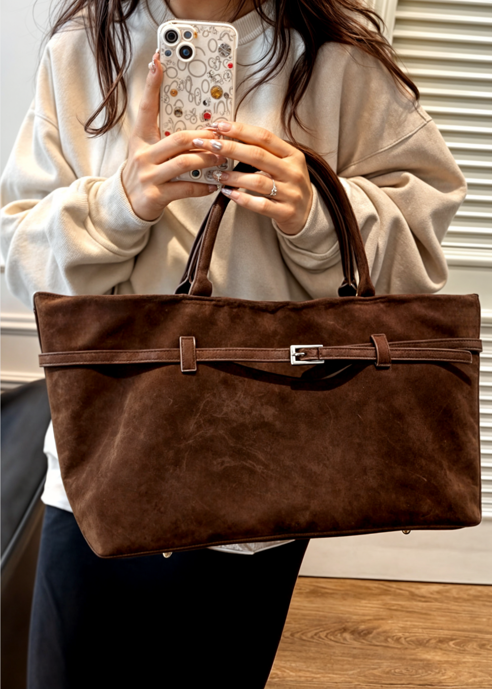 Sadira Suede Handbag