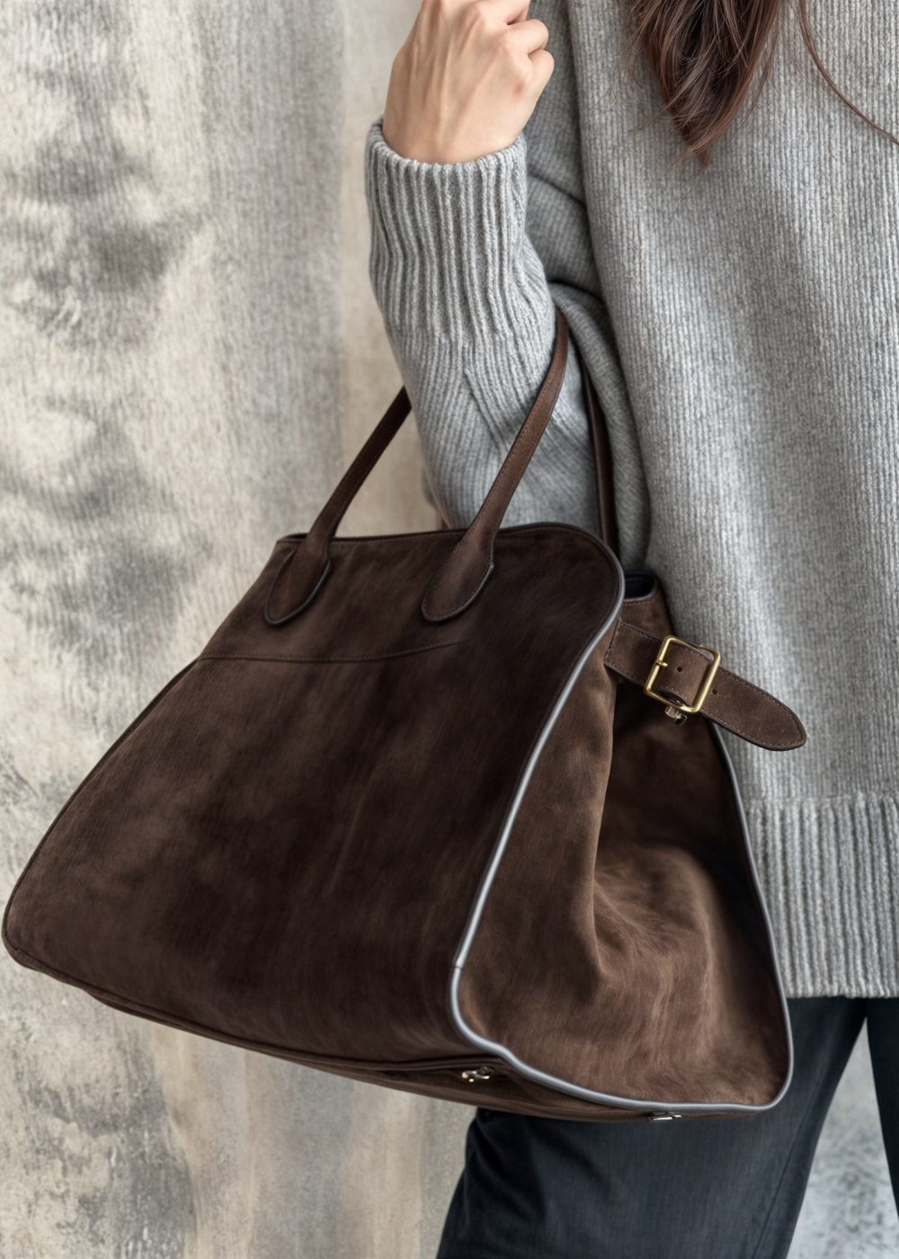 Elinda Suede Shoulder Bag