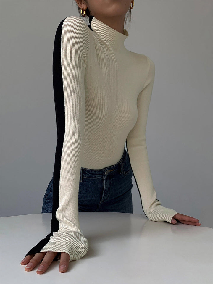 Roxy Two Tone Long Sleeve Knit Top