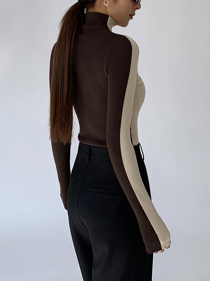 Roxy Two Tone Long Sleeve Knit Top