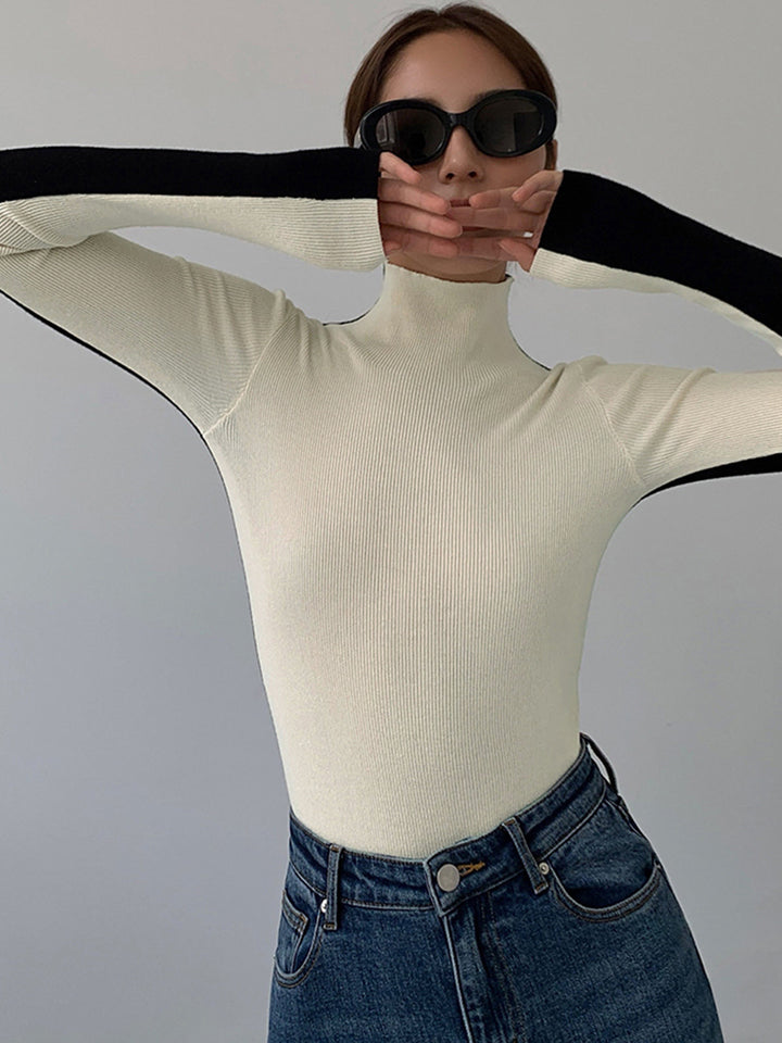 Roxy Two Tone Long Sleeve Knit Top