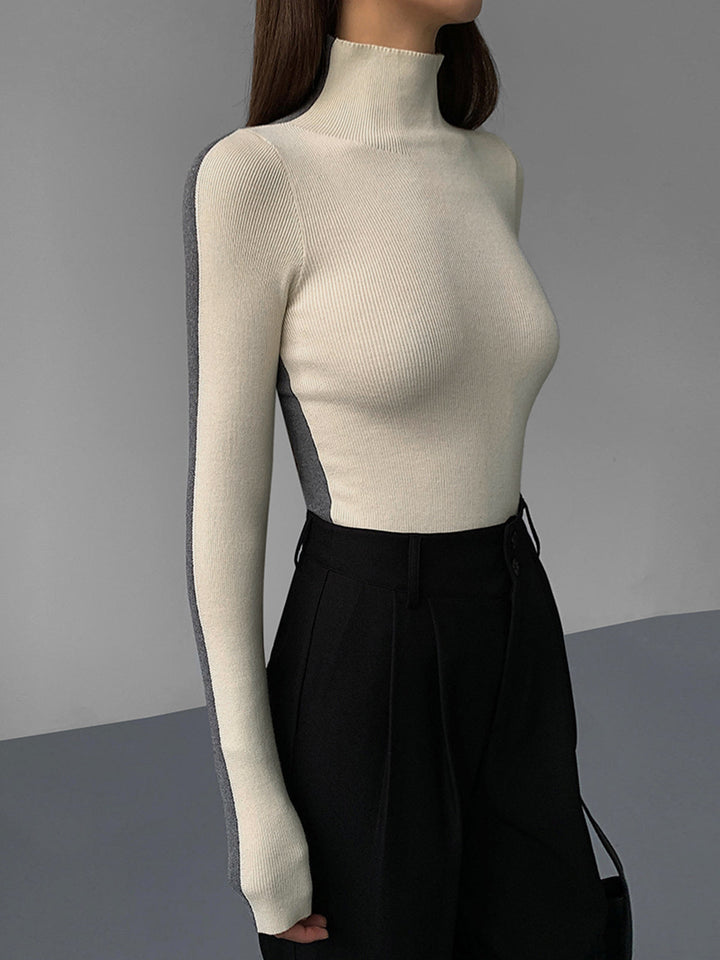 Roxy Two Tone Long Sleeve Knit Top