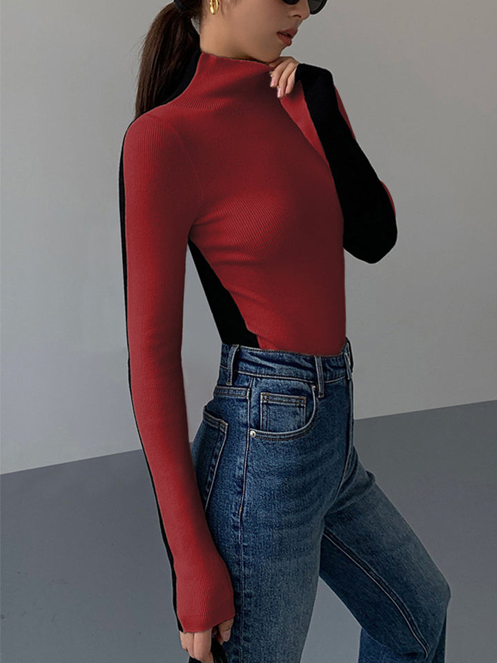 Roxy Two Tone Long Sleeve Knit Top