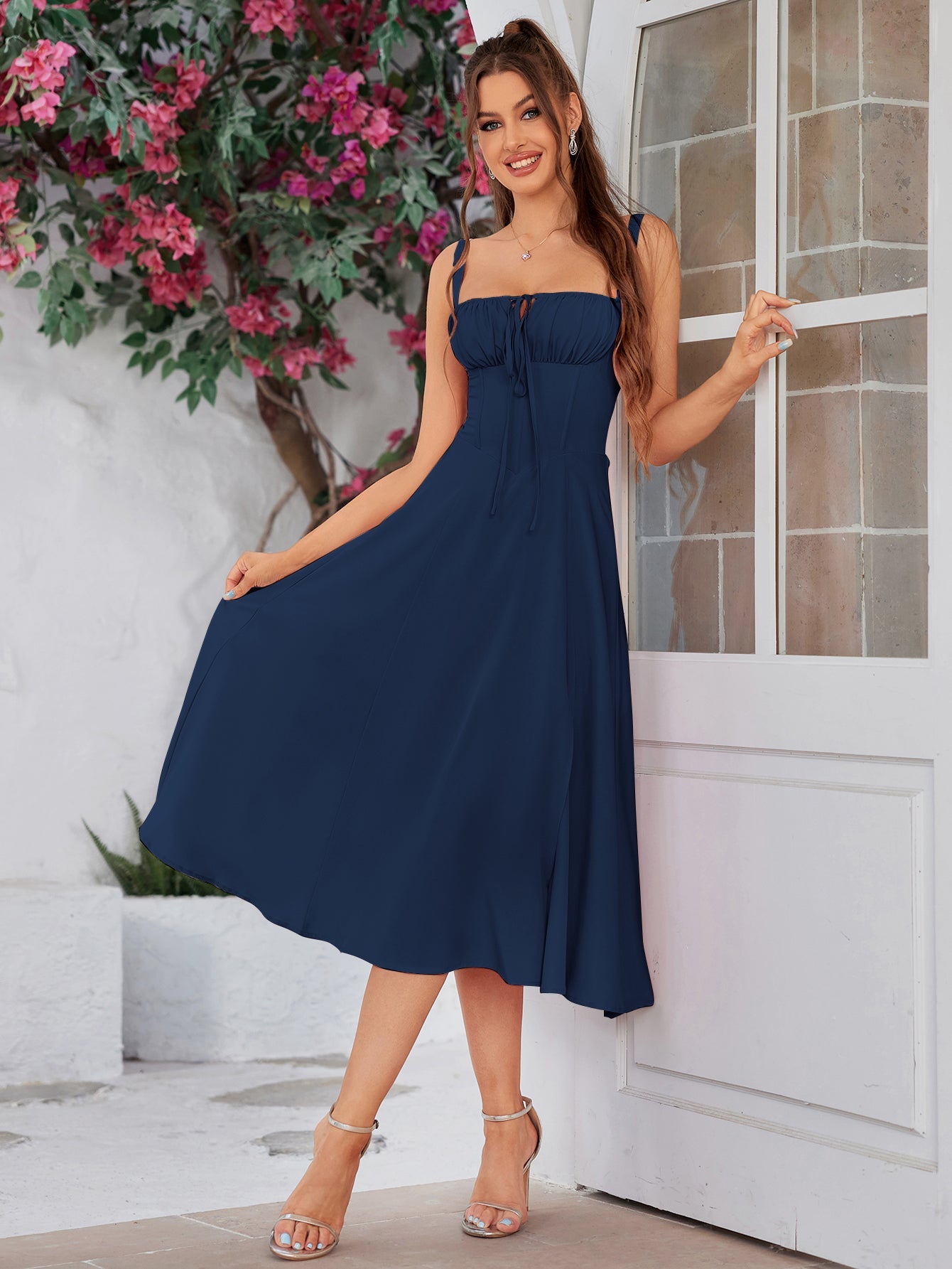 Jacklynn Ruched Midi Dress
