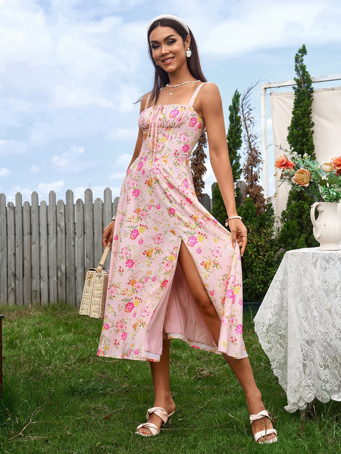 Jacklynn Ruched Midi Dress