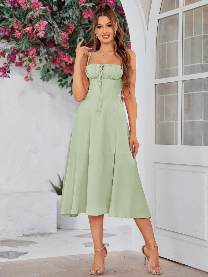 Jacklynn Ruched Midi Dress
