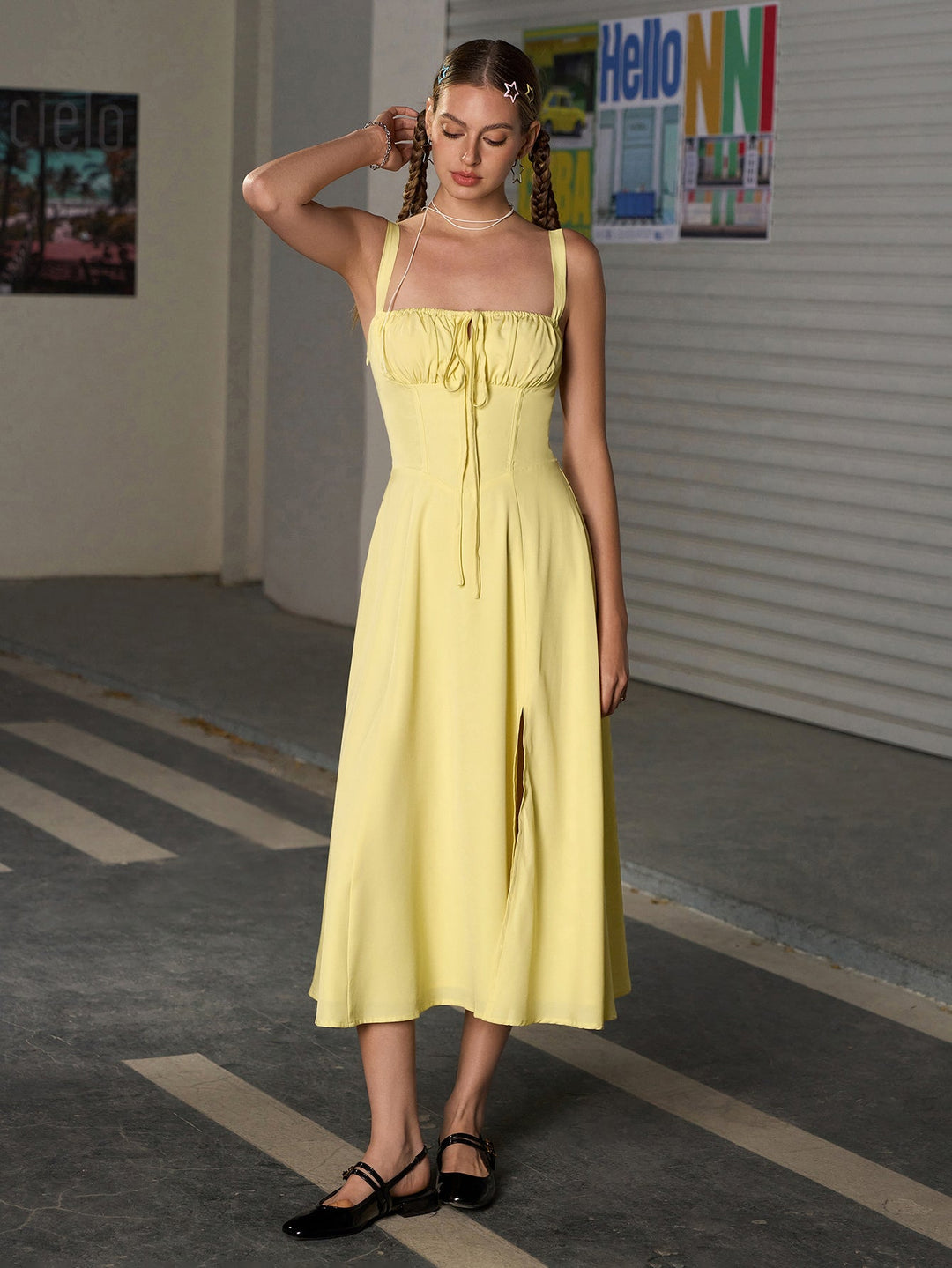 Jacklynn Ruched Midi Dress