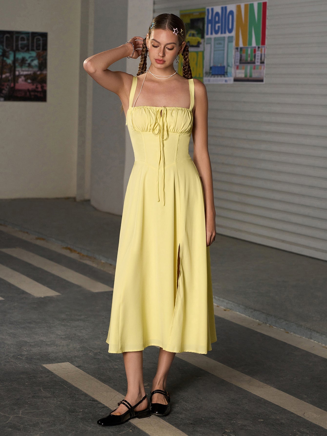 Jacklynn Ruched Midi Dress