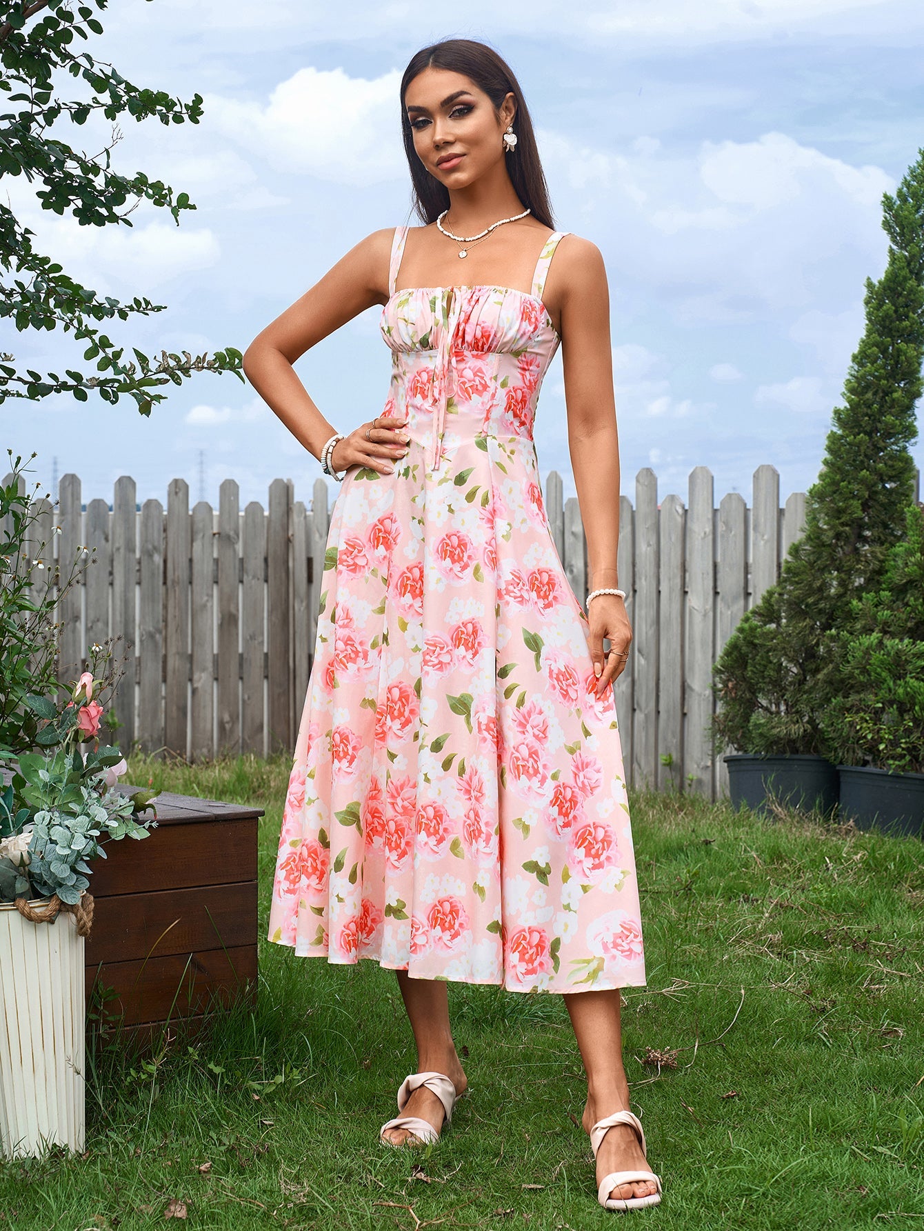 Jacklynn Ruched Midi Dress