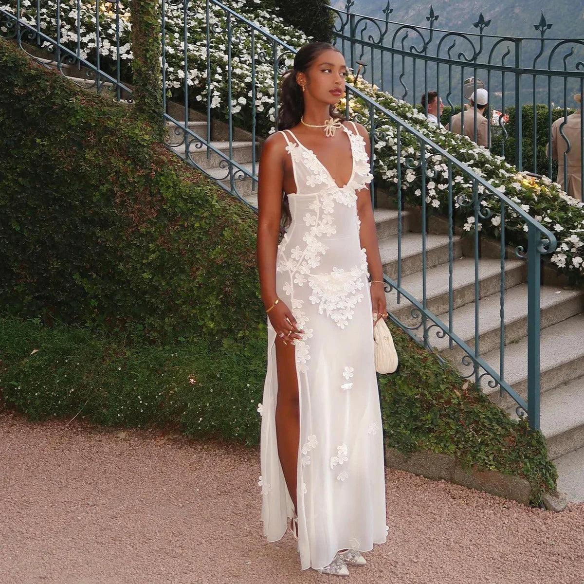 Sandra Mesh Maxi Dress